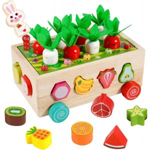 ERYI-® Jeu De Ferme En Bois, Montessori Jouets À Partir De 1 An, Janod 7 - En - 1, Cubes À Emboîter Pour Tri & Empilage, Éducatifs Cadeau Pour 1 2 3 4 5 Ans Tout - Petit - Neuf