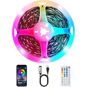 ERYI-Ruban Led Tv 4M, Rétroéclairage Tv 16 Millions De Couleurs Pour 50""- 65"" Tv, Musique Sync Bluetooth App Et Télécommande Tv Led Strip, Usb Alimentén Pour Chambre, Jeux, Décoration De Noël Salle M - Neuf