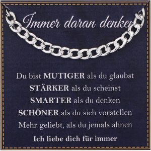 Trahoo-Collier Cubain En Argent Sterling S925 De 5 Mm D'épaisseur Pour Homme, Chaîne En Argent Robuste, Hypoallergénique, Cadeau Pour Hommes/Fils/Papa Bijoux De 45,7 Cm/50,66 Cm/50,66 Cm/50,66 - Neuf