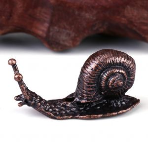 Porte-encens en forme d'animal mignon pour batons d'encens, decoration de la maison (escargot en bronze) - Neuf