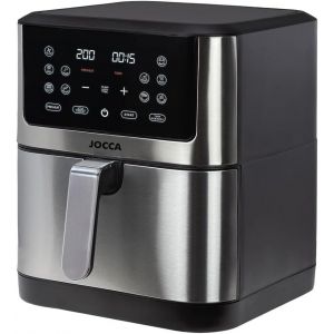 lbgwp60-Friteuse À Air 8 L | Airfryer Grande Capacité | Friteuse Sans Huile 8 Litres | Écran Led Tactile | Cuisine Saine | Four À Air | Minuterie | Température Réglable | 1800W | Argent - Neuf
