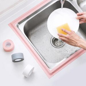 Gris Pack de 2(3.2 m*3,8 cm) en PVC à Domicile Matériel de la Langue Évier Cuisine, salle de Bains Baignoire d'Angle joint d'Étanchéité Imperméable à l'eau Coin joint d'Étanchéité - Neuf