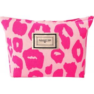 Nayyana® Trousse à cosmétiques imprimé léopard Rose pour Femme, Grande capacité, Trousse de Maquillage en Toile, Sacs à Main, Trousse de Toilette de Voyage, Organisateur d'accessoires - Neuf