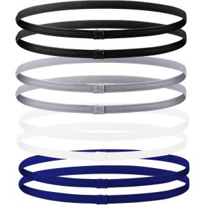 8 Pi&egrave;ces Bandeaux &Eacute;lastiques De Sport Antid&eacute;rapantes, Bandeaux De Sport Unisexes, Bandeau De Sport, Pour Yoga, Football, Jogging(Blanc/Gris/Noir/Bleu Royal) - Neuf