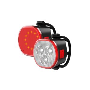 Ensemble D'&eacute;clairage De V&eacute;lo Rechargeable Avec Feux Avant Et Arri&egrave;re, 4 + 6 Modes, Chargement Usb, &Eacute;tanche, Installation Facile - Neuf