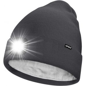 Nsiecd-Led Bonnet Lampe Frontale,Usb Rechargeable 4 Led Chapeau De Course Ultra Lumineux Lumi&egrave;re Hiver Chaud Polaire Doubl&eacute;e Tricot Bonnet Cadeaux Pour Hommes Et Femmes - Neuf