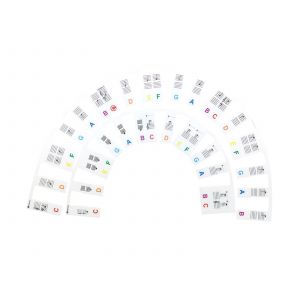 Jeu de 61 &eacute;tiquettes de notes en silicone pour clavier de piano d&eacute;butant - Neuf
