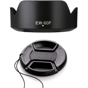 Pare-soleil pour objectif EW-60F et bouchon d'objectif 55 mm pour Canon EF-M 18-150 mm F3.5-6.3,compatible avec appareil photo M50 M50II,M6 M6II,M200 M100 M10 M5 M3 (lot de 1 + 1) - Neuf