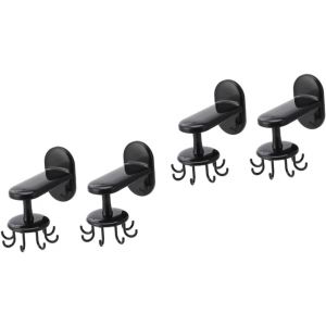 Lot de 4 crochets pivotants à huit griffes pour ustensiles de cuisine, étagère rotative, étendoir à linge mural, étendoir à linge mural pivotant - Neuf