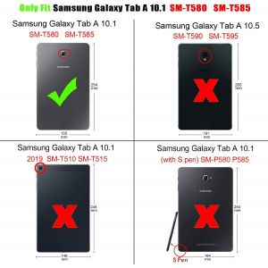 Coque Pour Samsung Galaxy Tab A 10.1 Pouces 2016 Sm-T580/T585 (A6) Tablette Housse Étui Avec Fonction Support Et Réveil/Sommeil,Galaxy - Neuf