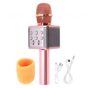 Microphone Sans Fil Portable, Son Clair, Ergonomique, Professionnel, Avec Cable De Charge, Pour Chanter A La Maison - Neuf