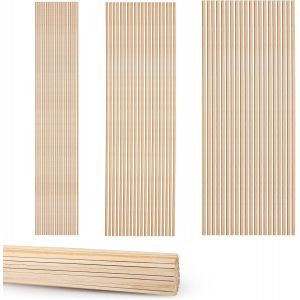 Tianyi-150 Pcs 12"" Bâton Rectangulaire En Bois Dur Naturel, Goujons Carrés Pour Maquette, Fabrication De Décorations Artisanales, 3 Tailles - Neuf
