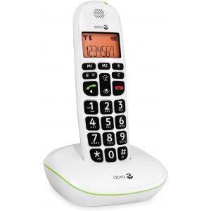 Phoneeasy 100W T&eacute;l&eacute;phone Sans Fil Dect Pour Seniors Avec Grandes Touches Et Son Amplifi&eacute; (Blanc X 1) [Version Fran&ccedil;aise] - Neuf