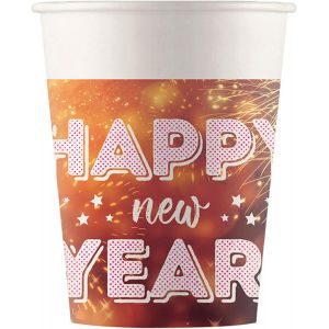 Kal-Gobelets En Papier Happy New Year 200 Ml 10260914 - Neuf