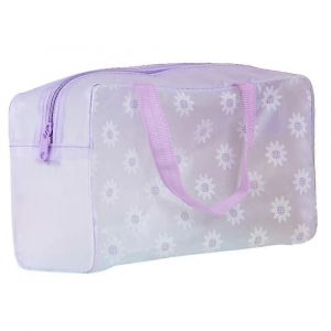Sac &agrave; cosm&eacute;tiques de dessin anim&eacute; mignon,petite trousse de maquillage transparente pour les filles femmes,sac de kit de pinceaux de maquillage transparents,pochette d'organisateur de toilette &eacute;tanc - Neuf