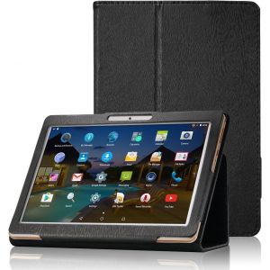 Folio Housse Case Coque Étui Pour Tablette 10.1 Pouces Lnmbbs/Yotopt / Qimaoo/Beista / Teeno/Sannuo / Padgene/Excelvan M10k6 F888 / Anteck/Yuntab K107 K17 / Beneve 10.1'' Tablet, Noir - Neuf