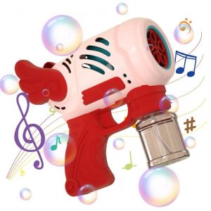 Machine A Bulles Electrique A 5 Trous, Musique Legere, Savon, Eau, Bulles, Pistolet Jouet Pour Enfants, Cadeau - Neuf