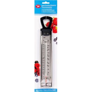 Kal-Thermomètre À Confiture Guide De Température En Acier Inoxydable Pour Confiserie Marquages Faciles À Lire, Sans Mercure De 40°C À 200°C Accessoires De Pâtisserie 39,5cm X 10cm - Neuf