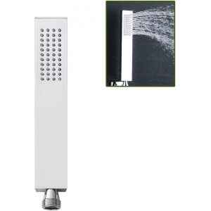 Pommeau de douche à main en laiton Pommeau de douche carré haute pression d'eau Pommeau de douche à fonction unique de luxe Pommeau de douche en silicone Finition chromée.[V12] - Neuf