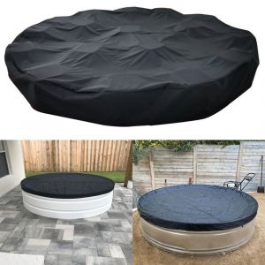 B&acirc;che d'hiver ronde pour piscine 200 g/m&sup2; &oslash; 305 cm noire - Neuf