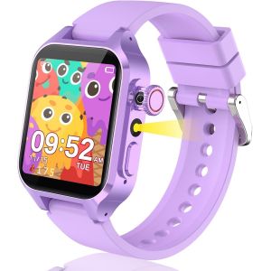 Montre Connect&eacute;e Enfant 32 Jeux, Montre Enfant Garcon Fille Hd Cam&eacute;ra Musique Vid&eacute;o Podom&egrave;tre Livre Audio R&eacute;veil, Montre Intelligente Enfantcadeaux Anniversaire Pour Filles Et Gar&ccedil;ons 3-12 Ys - Neuf