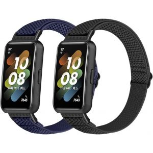 Eryi-Lot De 2 Bracelets Élastiques Compatibles Avec Huawei Band 7 En Nylon Réglables Bracelet De Rechange Pour Bracelet De Sport Femme Homme Pour Huawei Band 7, Nylon. - Neuf