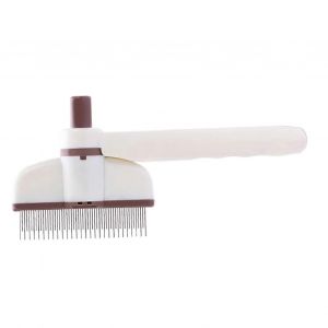 Toilettage De Chiens Peigne T&ecirc;te Rotative &Agrave; Dents Fines Poils D'animaux De L'outil De Suppression Pour Les Chiens Les Chats Chiots Chaton Caf&eacute; Lumi&egrave;re - Neuf