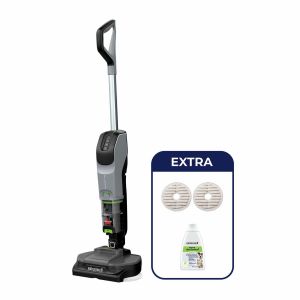 Bissell SpinWave + Vac Pet Select Aspirateur balai Batterie Sec&humide Sans sac 0 L 370 W Noir, Gris, Citron vert - Neuf