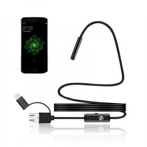 Camera d'inspection endoscopique industrielle USB Snake, cable de 5 m, haute definition, pour telephone et ordinateur - Neuf