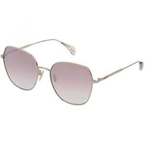Lunettes De Soleil - Police - Spl933 - Monture Métal Argenté - Verres Incassables - Style Chic - Neuf