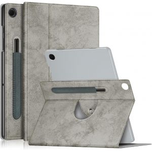 Eryi-Étui Rotatif Pour Samsung Galaxy Tab A9+ Plus Case 11 Inch 2023 - Pu Leather Smart Cover De Protection Avec Porte-Stylo Et Rotation À 360 Degrés Veille/Réveil Automatique,Gris - Neuf