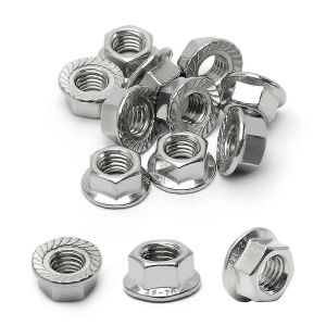 16Pack d'écrous hexagonaux à bride dentelée M10,d'écrous hexagonaux M10-1.5mm,d'écrous de remplacement pour DI-Good - Neuf