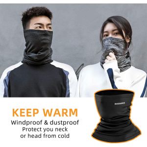 Few-Cache Cou Moto Polaire Hiver Tour De Cou Thermique Masque Sport Chaud Coupe-Vent Cache Col Unisexe &Eacute;lastique Anti-Poussi&egrave;re Multifonctionnel &Eacute;pais V&eacute;lo Noir/Gris Claire/Gris Fonc&eacute;/Vert Fluo - Neuf