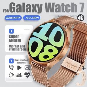 2025 Nouvelle Montre 7 Nfc Surveillance De La Fréquence Cardiaque Pour Samsung Montre Femmes Bluetooth Appel Smartwatch Hommes Amoled Gps Montres De Sport Hommes.Gold Mesh. - Neuf
