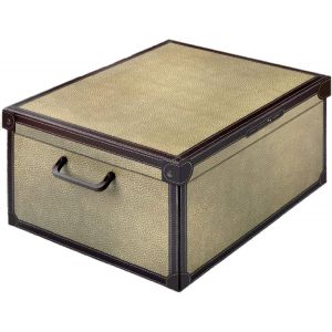 Apt-Boite De Rangement Avec Couvercle, Boite En Carton, Rangement Vetement, Meuble De Rangement Chambre, Bureau, Panier De Rangement, Organisateur Tiroir, Boite Cadeau, 32x42x21 Cm Medium Tapirus 2 - Neuf