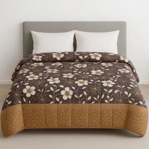 Couette - Mortreux - Imprim&eacute;e Bouquet - 220x240 Cm - 400g/M&sup2; - Microfibre - Neuf