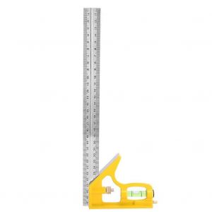 Règle d'angle carré réglable en acier inoxydable Outil de mesure du travail du bois à 90 degrés - Neuf