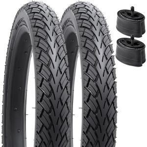 Subzonal-14 Pouces Route V&eacute;lo Pneus 14x1.75 (47-254) And 14 Pouces V&eacute;lo Chambre &Agrave; Air 14x1.75/2.25 Av32mm Schrader Valve Compatible With 14x1.75 Bike Pneus And Chambre &Agrave; Air- 2pcs (Y-994) - Neuf