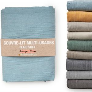 Tianyi-Couvre-Lit Multi-Usages Plaid Canape Couvre-Lits Blancs, Housse De Canapé Résistant Et De Qualité Fabriqué En Espagne. Couvre-Lit 150 Moderne (Bleu, 140x180 Cm) - Neuf