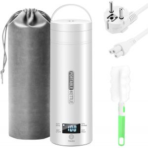 NouvelHorizonstore-Bouilloire &Eacute;lectrique De Voyage, Mini Bouilloire Electrique 500ml Bouilloire &Eacute;lectrique Portable Mini Bouilloire 4 Temperatures Bouilloire De Voyage En Acier Inoxydable Pour Th&eacute;, C - Neuf