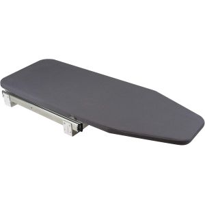 MEVRONISSHOP-8080020 Table &agrave; repasser, pliante et extractible, pivotante, pour le meuble Iron 180, en acier et en bois, Gris - Neuf
