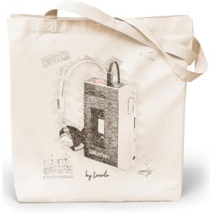 ERSHI-Tote Bag Femme - Sac Cabas Femme Original - Tote Bag Coton 100% Grand Tote Bag 35 x 42 x 8 cm - Sac Fourre Tout Femme en Toi[2 - Neuf
