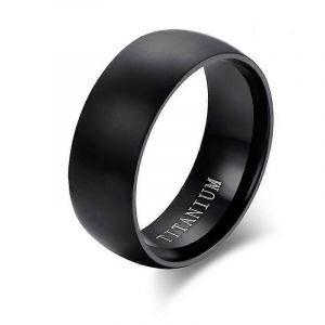Hommes Classiques Anneaux En Acier Inoxydable Noir Solide Simple Vintage Anneaux Pour Hommes Alliances Fête De Noël Bijoux Cadeau - Neuf