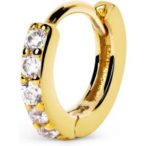 Chenquansarl-Boucle D'oreille Unique Aro Cleo M. Argent Sterling 925 Plaqu&eacute; Or 18 Kt. Fermoir Congo. Bijoux Pour Femme. - Neuf