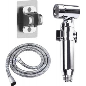 CHECARZHN--NO1-Douchette Wc,Douchette Toilette Wc,Kit Douchette Wc,Douchette Lavabo Avec Flexible Wc 150 Cm Et Support Sans Perçage,Douchette Pour Salle De Bain,Cuisine,Douchette Wc Kit Complet (Arge - Neuf