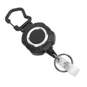 Porte-CléS RéTractable Pour PréVenir Le Vol, Mousqueton En Fil D'acier Inoxydable De 1mm D'éPaisseur, Porte-Badge D'identification Pour Voyage De RandonnéE En Plein Air - Neuf