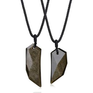 Trahoo-Colliers Pour Couples, Pendentifs Dent De Loup - Neuf