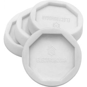 Anti-Vibration Mat for Washing Machine and Dryer | 4 Feet Anti Vibration and Non-Slip | Compatible with Bosch, Balay, Siemens, AEG, Electrolux, etc (White) - Neuf