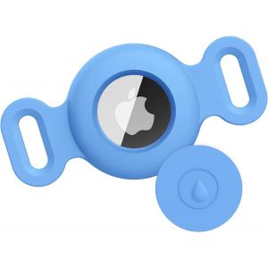 Airtag &Eacute;tuis Collier pour Chien et Chat,Coque en Silicone &Eacute;tanche pour Apple AirTag GPS Finder,1pc Housse de AirTag Protection pour Pet Colliers de Compagnie Anti-Perte Porte-cl&eacute;s AirTag.[O27] - Neuf