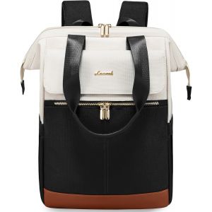 Sac À Dos Pour Femme 15,6 Pouces, Beige Et Noir., 17,3 Pollici, Décontracté[ORD624239] - Neuf